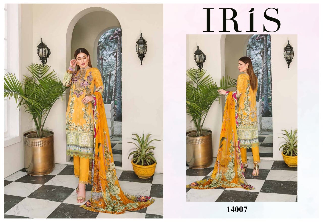 Iris 14 Ready Made Ethnic Wear Cotton Karachi Latest Dress Collection